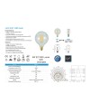 BOMBILLA LED VINTAGE G95 - E27 - 8W - 2200K - DIMABLE
